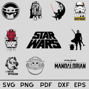 Mandalorian Digital Art | Star Wars Printable | Fan Wall Decor SVG Bundle