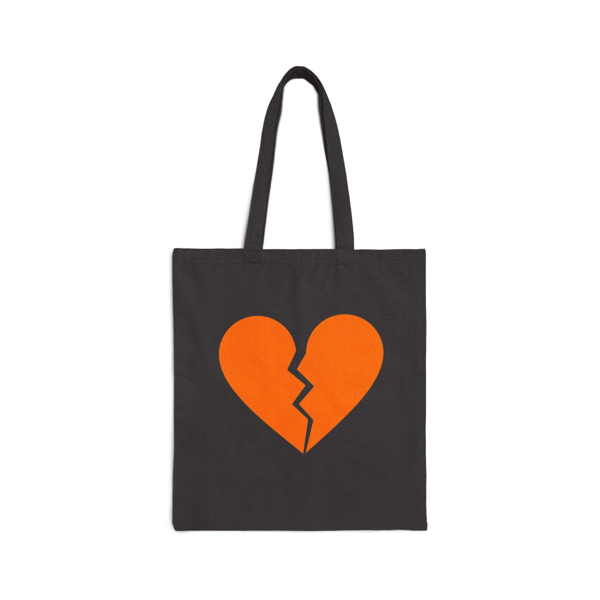 Broken Heart Cotton Canvas Tote Bag, Honor the Bibas Family & Support Victims of Terror