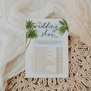 Wedding Shoe Game Printable, Bridal Shower Games, Destination Wedding Game, Instant Download, Fun Bride and Groom Game, Engagement