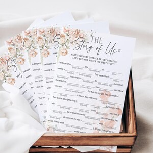 "Our Love Story" Mad Libs Bridal Shower Game - Pack Of 50 Cards, Wedding Party Activity - View #7