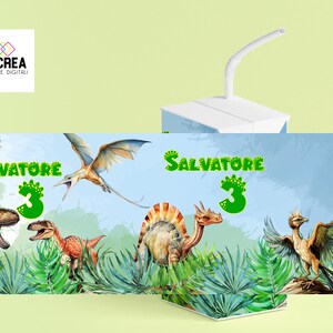 FILE Etichetta succo di frutta brik Dinosauro PERSONALIZZATA -