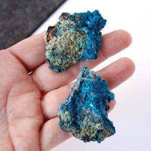 Tentadora Mine Chrysocolla over Quartz Set of Two