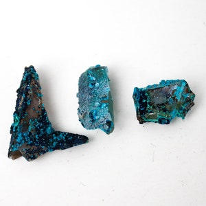 Tentadora Mine Chrysocolla over Quartz Set of Three