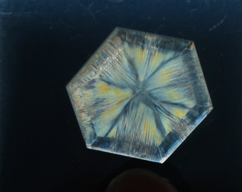 Columbian Quartz Crystal Slice - Blue Smoke Lemurian Trapiche