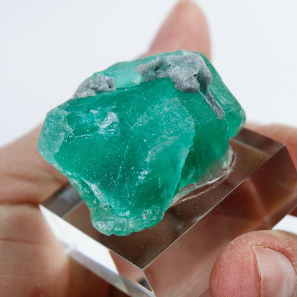 Fluorine verte péruvienne - Spécimen minéral de fluorite