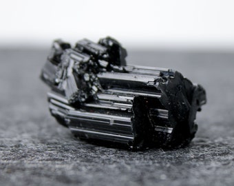 Black Tourmaline Crystal - Terminated Cluster - Schorl