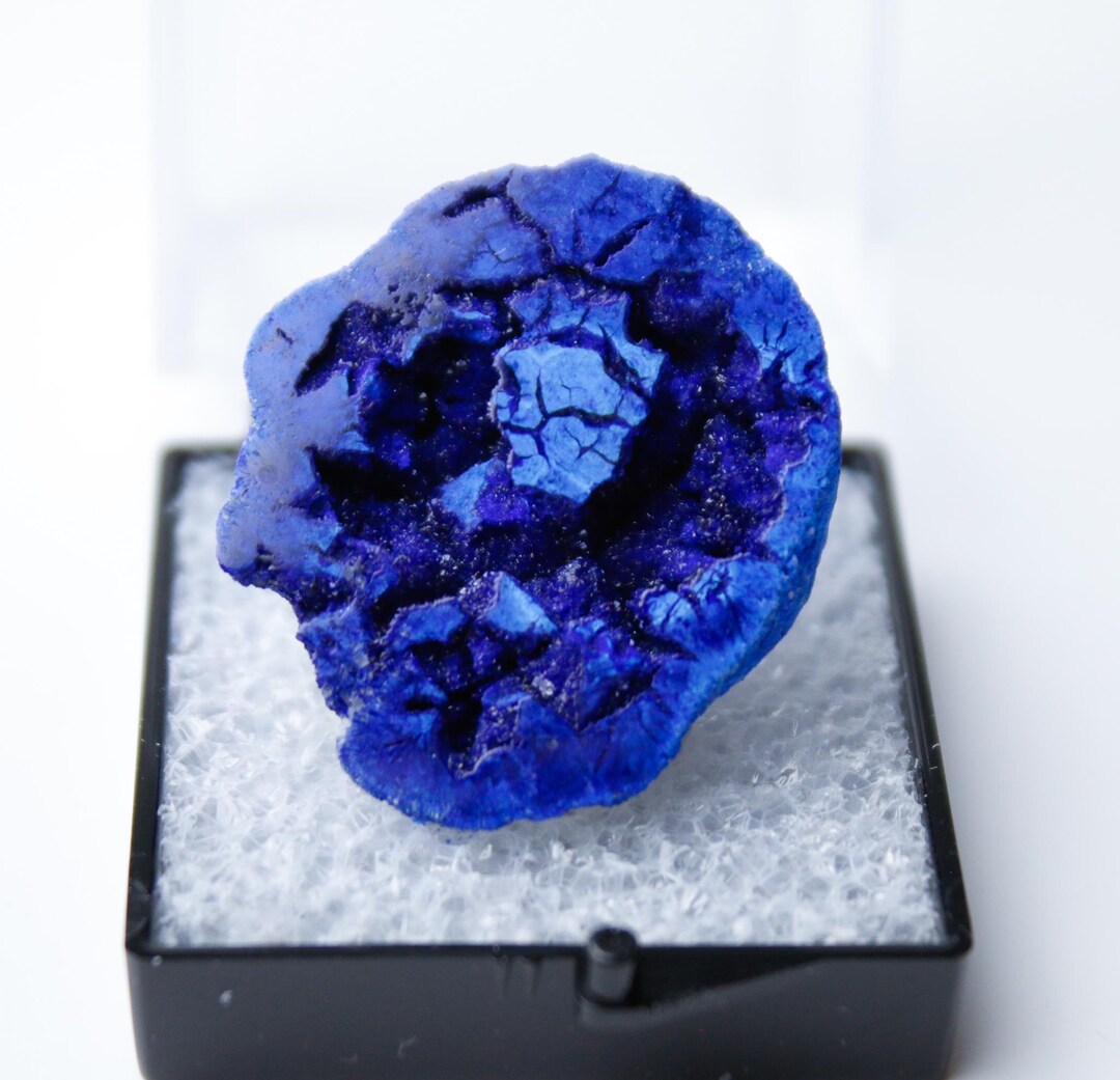 Azurite Geode Half From Russia - Perky Box Thumbnail - Etsy
