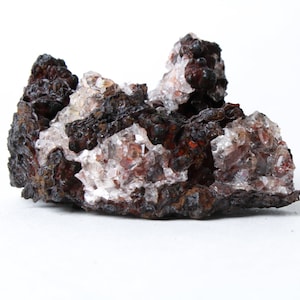 Red Calcite Goethite Iron Specimen from Mexico