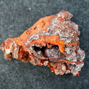 Red Calcite Goethite Iron Specimen from Mexico