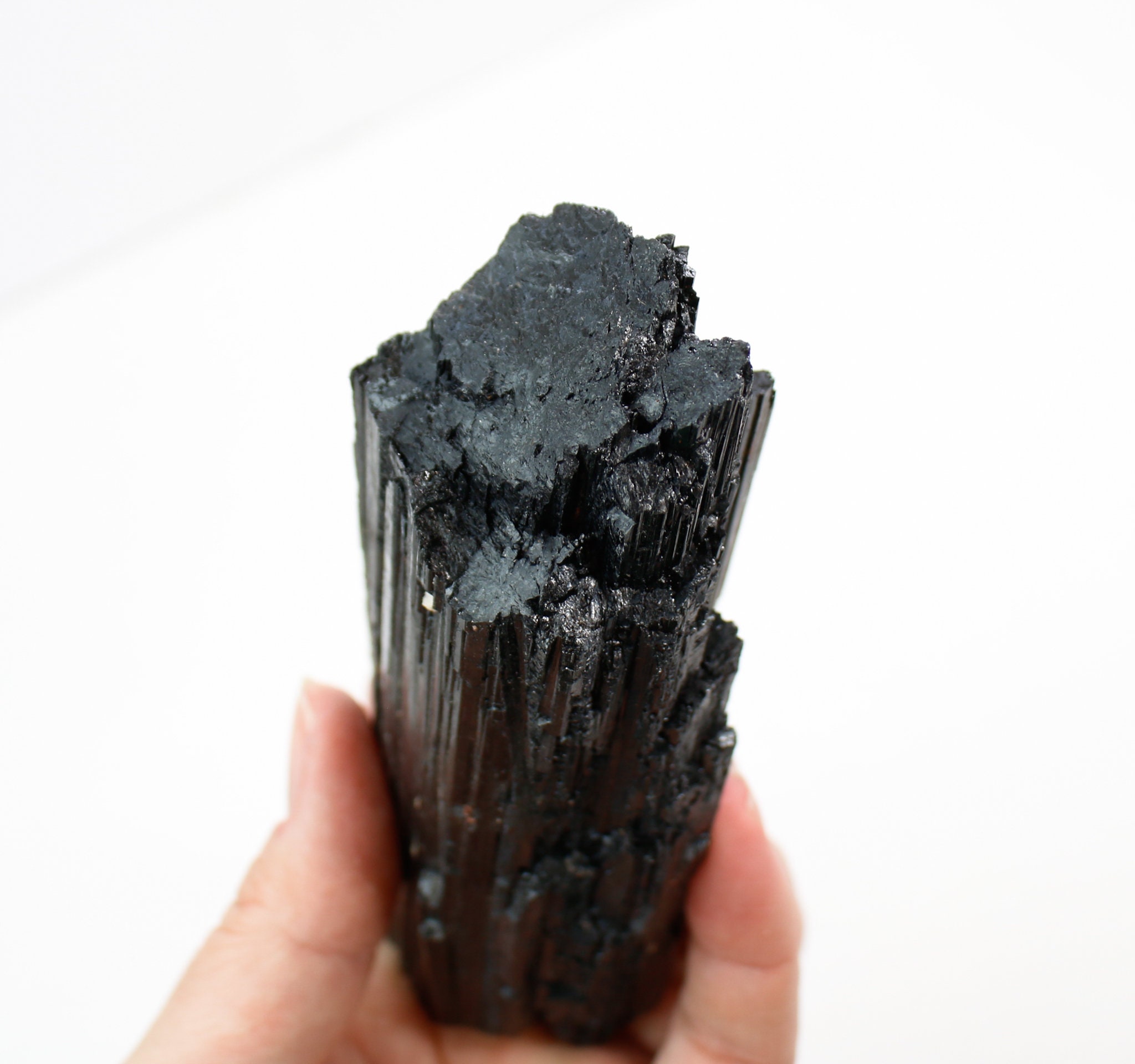 天然の終結ショールブラックトルマリンクリスタル。 大きなブラックトルマリンクリスタル - ショール - Etsy 日本