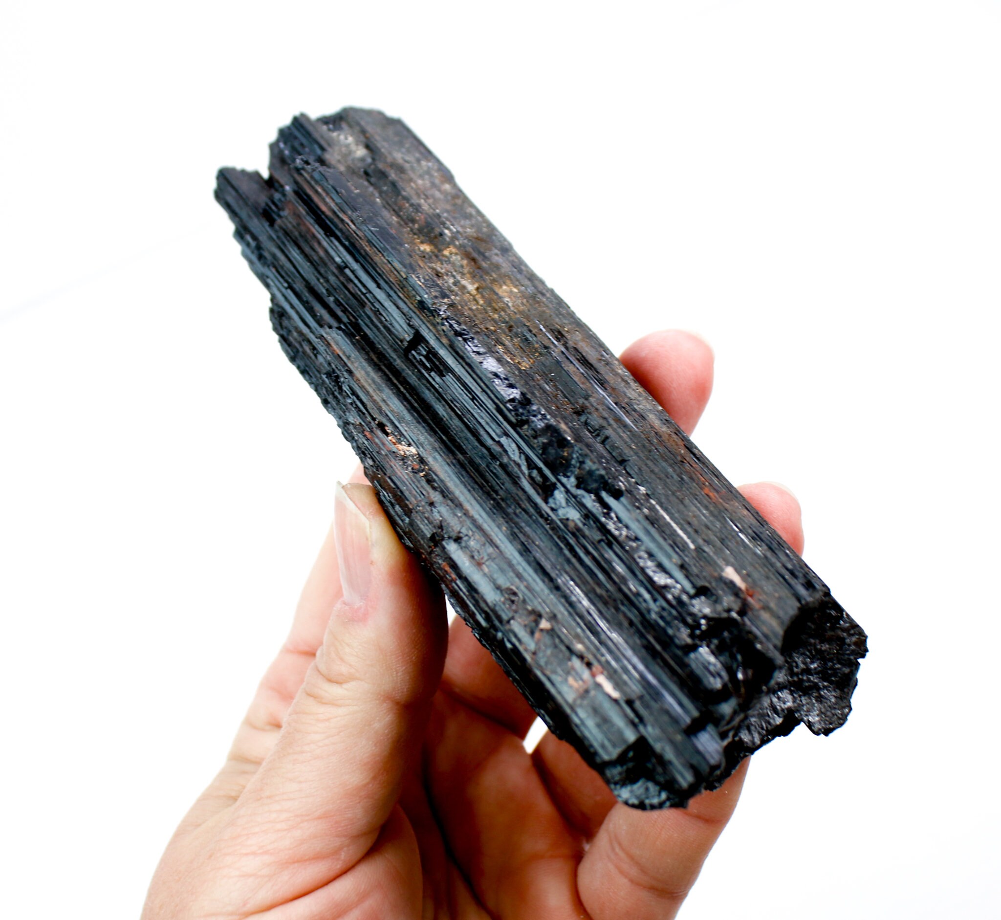 天然の終結ショールブラックトルマリンクリスタル。 ナミビア産 ショール(ブラックトルマリン) – 天然石ハッピーギフト