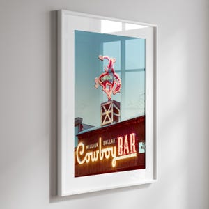 Vintage Cowboy Bar Print,Million Dollar Cowboy Bar,Vintage Art, Cowboy Print, Wyoming,Jackson Hole, Wall Art, Western, Authentic Photo,color