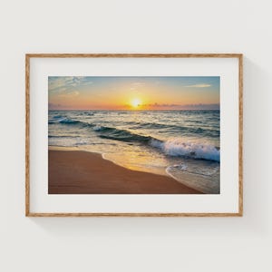 Florida Wall Art – Stampa dell'alba di Miami Beach, Fotografia dell'oceano costiero, Decorazione del paesaggio marino tropicale, Poster della casa sulla spiaggia, Regalo della casa sulla spiaggia