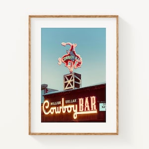 Vintage Million Dollar Cowboy Bar, Vintage Art, Cowboy Print, Wyoming,Jackson Hole, Wall Art, Western, Authentic Photo,color, Gift for yourself on Etsy