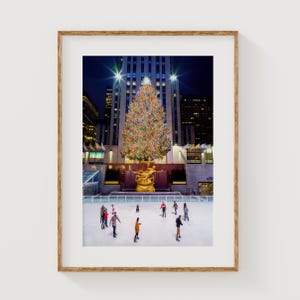 Rockefeller Center Ice Skating, New York Christmas Photography, Rockefeller center christmas print,  NYC Home Decor, Christmas Gift, Decor