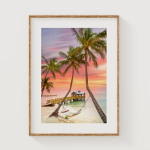 Key West Beach Print: Calming Coastal Photography, Florida Keys Art