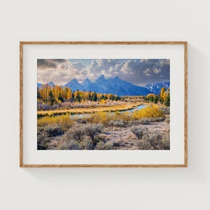 Wyoming Herbst Wand Kunst Fotografie, Grand Teton Print, Grand Teton National Park Poster, Herbst Landschaft, Natur Wanddeko