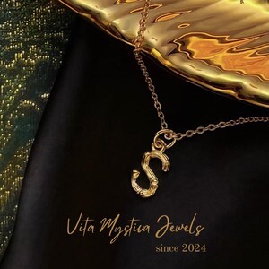 Delicado collar con inicial, collar con letras, collar de oro, collar con nombre personalizado, regalos para esposas, regalos para mamá, regalo de cumpleaños para ella