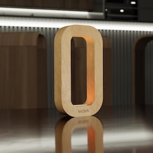 Oak Wood Led Lamp, Bedside Touch Lamp, 017 Handmade Decorative Lamp, Desk Standing Lamp, Wooden Table Lamp, Housewarming Gift
