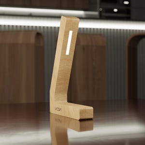 Solid Oak Wooden Lamp, Bedside Wooden Lamp, 013 Wood Led Lamp, Charging Table Lamp, Handcrafted Desk Lamp