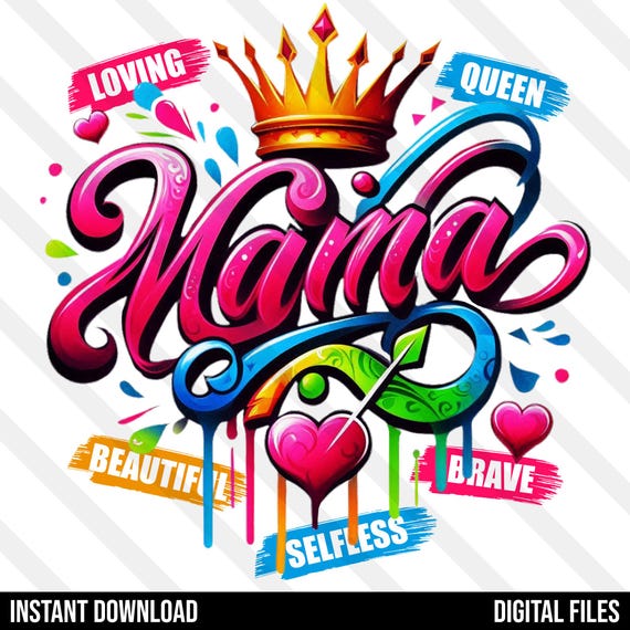 na-mama3ページです୨୧*॰ॱ Mama Graffiti PNG JPG Loving Queen Beautiful Selfless Woman Brave