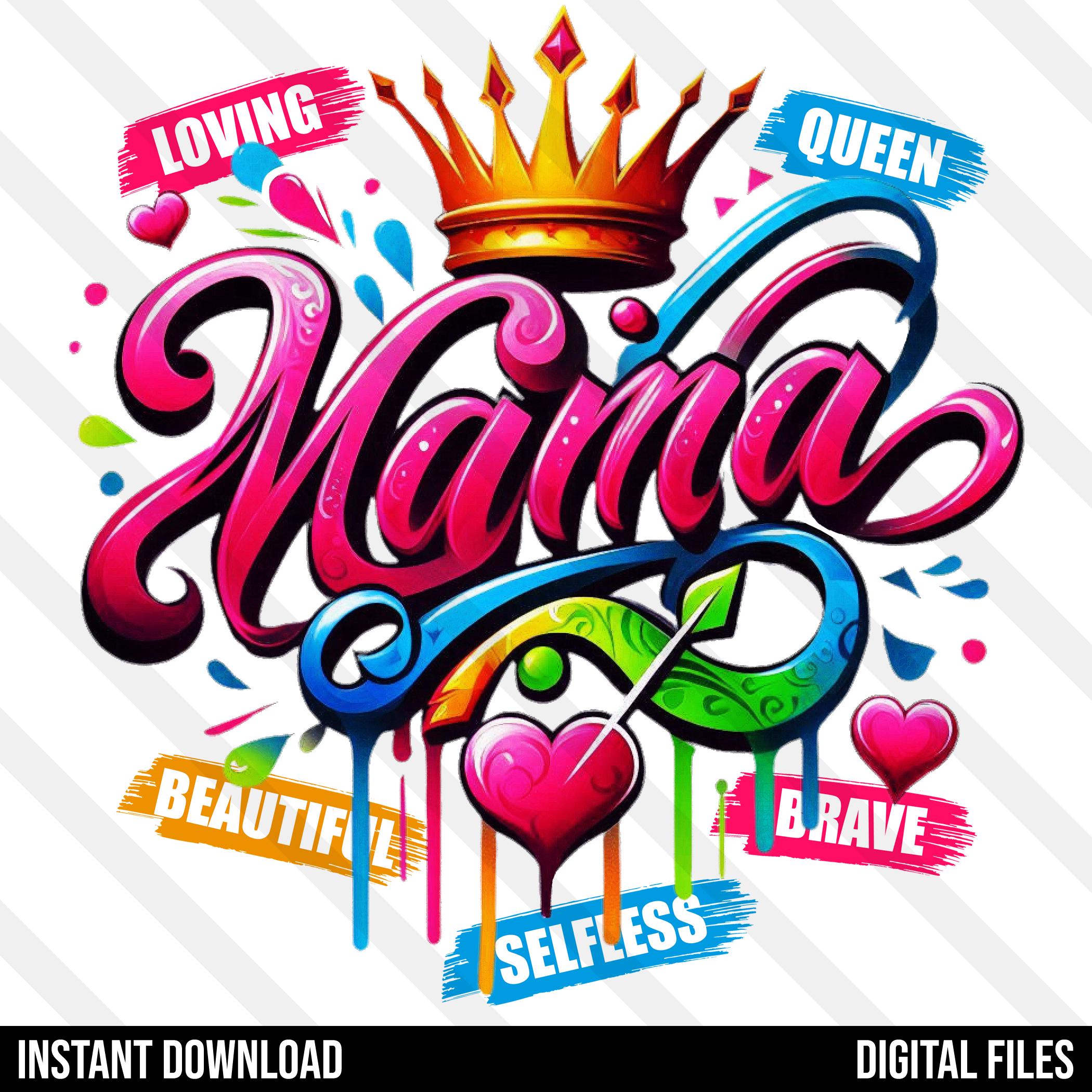 na-mama3ページです୨୧*॰ॱ Mama Graffiti PNG JPG Loving Queen Beautiful Selfless Woman Brave