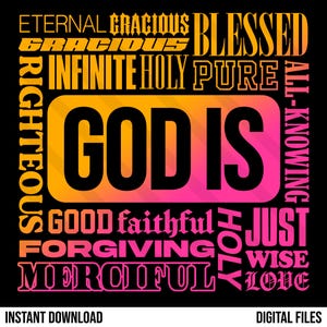 God Is Motivational SVG PNG EPS Dxf Jpg Blessed Christian Shirt Design Bible Verse Worship Sublimation Jesus Is King Faith Over Fear Bible