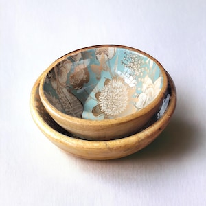 large wooden bowl set of two