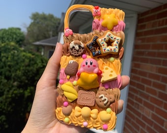 Custom 3D Kirby Phone Case | Kawaii Decoden Phone Cover