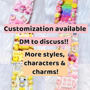 Custom Decoden Phone Case: Kawaii Whipped Cream Resin Cabochons
