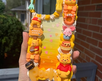 Kawaii Winnie the Pooh Decoden Phone Case | Custom 3D iPhone & Samsung Cover