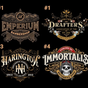 Victorian Style & Vintage Logo Design | Custom Boutique Logos by Professional Designer