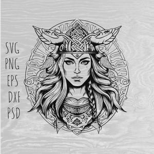 Valkyrie SVG Bundle | Viking Warrior Woman Clipart | Norse Mythology & Valhalla png| Lady Valkyrie Stencil for Cricut And Silhouette