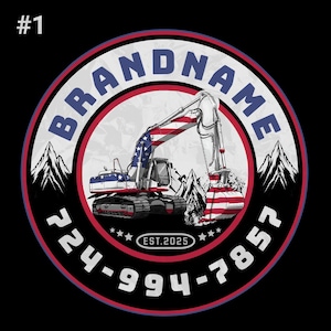Benutzerdefinierte Bagger Logo Vorlage - Heavy Equipment Service Logo - Bau Logo Design
