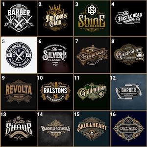 Barbershop Logo Design | Custom Vintage Victorian Logo Blending Classic and Modern Styles | Hair Salon Logo