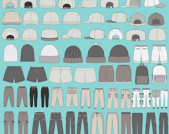 Streetwear Techpack Vector Bundle – Clothing Mockup & Fashion Design Templates (700+ Files)