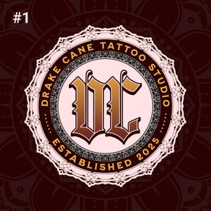 Monogram Logo Tattoo Studio Design Custom,Bespoke Tattoo Designs