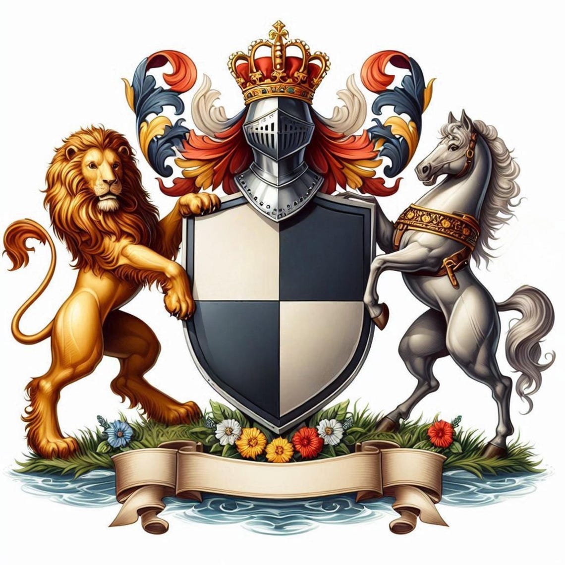 Custom Family Crest Logo – Heritage Shield Design – Personalized Coat ...
