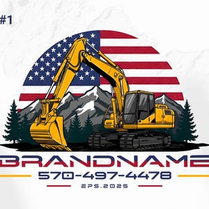 Benutzerdefinierte Bagger Logo Vorlage - Heavy Equipment Service Logo - Baulogo Design.png,jpg