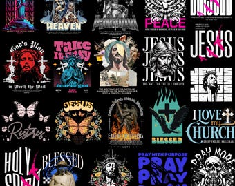 Modern Streetwear Graphic Bundle: Abstract T-Shirt Design Collection (PNG Format)