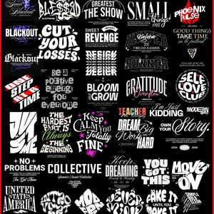 240 + Trendy Streetwear Typography Designs | Digital Prints PNG & SVG | Creative Graphics with Transparent Background