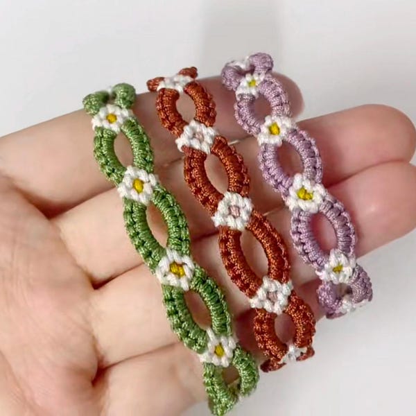 DIY Paracord Daisy Bracelet Weaving Instruction (PDF & Video)