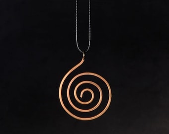 Minimalist Pure Copper Necklace | Adjustable Metal Pendant for Unisex Style