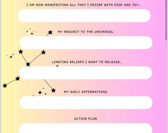 Manifesting journal templates (printable)