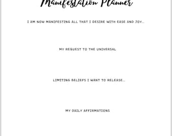 Manifestation Planner (printable) black&white