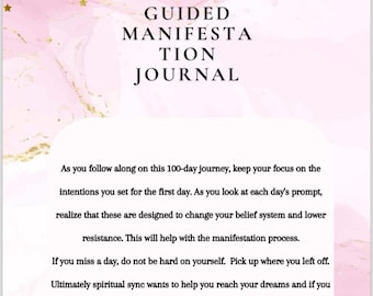 100-day guided manifestation journal 101 pages templates printable planner