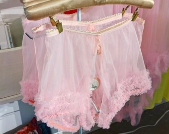 Pardon Moi! Sheer Ouvert High Waist Ruffle Panty