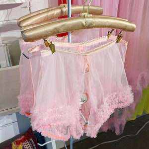 Pardon Moi! Sheer Ouvert High Waist Ruffle Panty