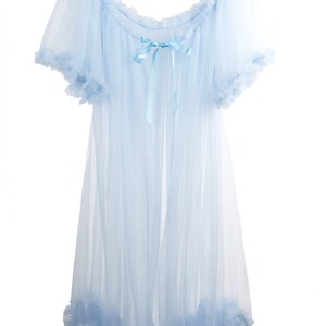 Short Sheer Dressing Robe Bridal Boudoir Peignoir Lingerie image 8