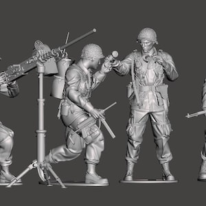 American Soldiers team Set 3 World War 2 3D print stl files